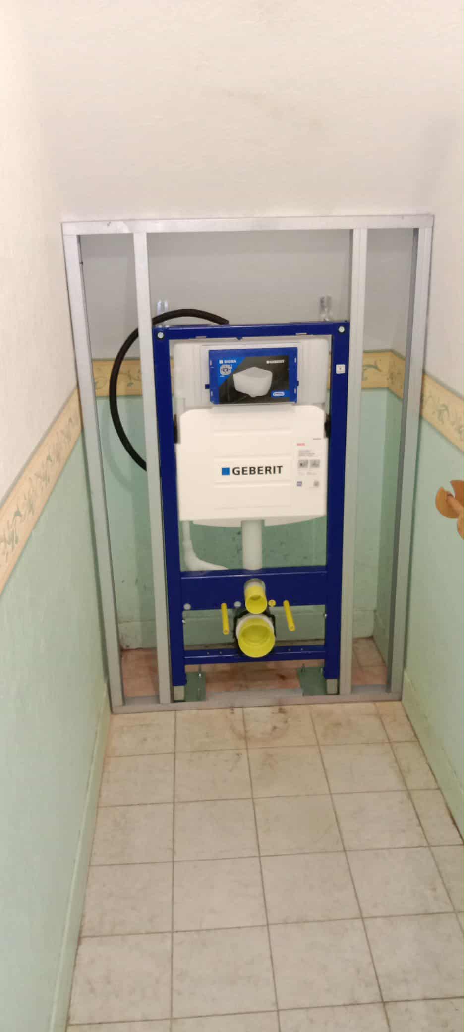 Pose d’un wc suspendu geberit